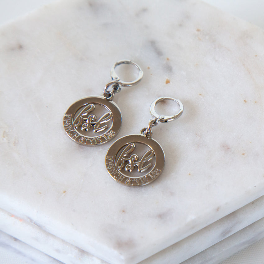 French Style Lab Silver service earrings