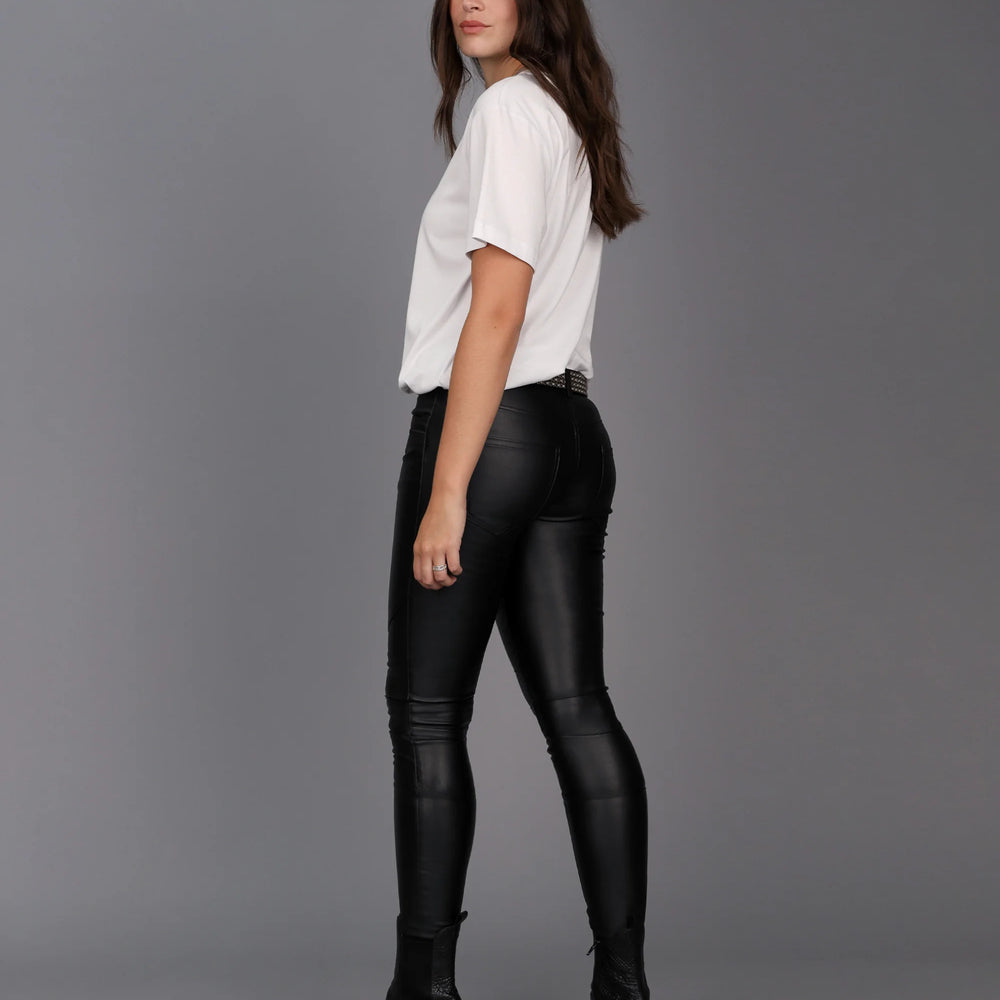 
                  
                    Mid Rise Leather Look Pant
                  
                