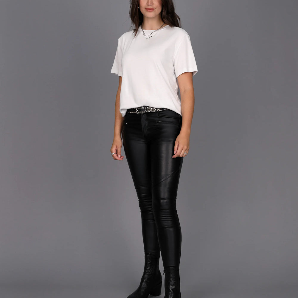 
                  
                    Mid Rise Leather Look Pant
                  
                