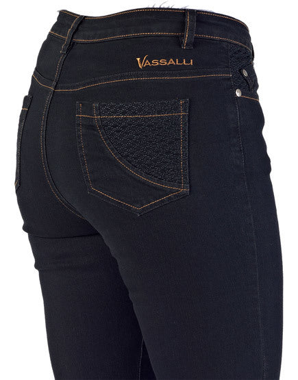 Vassalli Basketweave Jeans - Blue