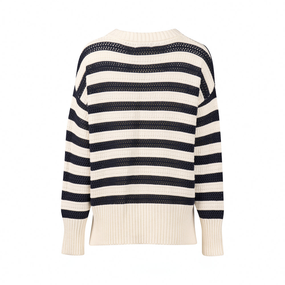 
                  
                    1079  Vassalli Round Neck Jumper -Off White/Ink
                  
                