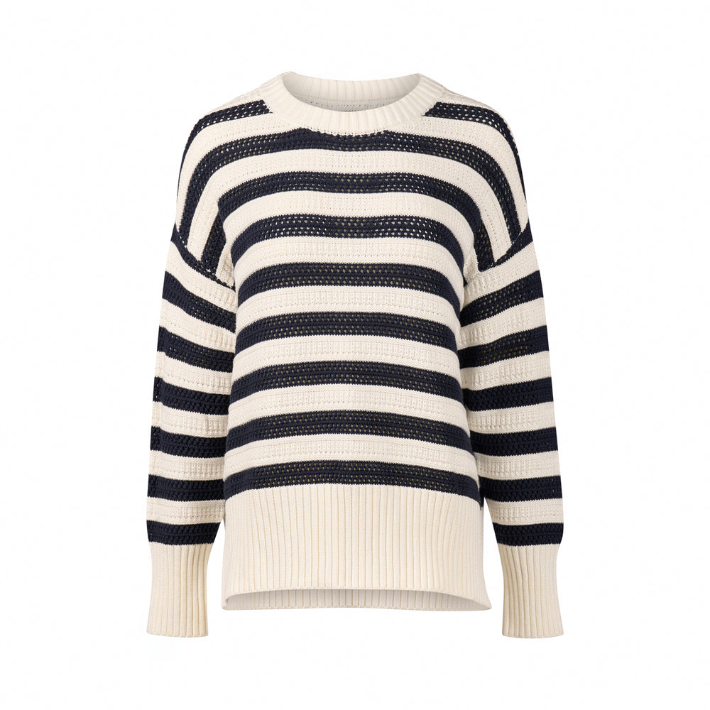
                  
                    1079  Vassalli Round Neck Jumper -Off White/Ink
                  
                