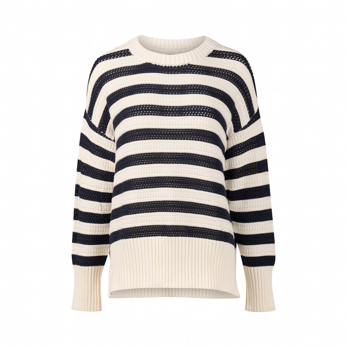 
                  
                    1079  Vassalli Round Neck Jumper -Off White/Ink
                  
                
