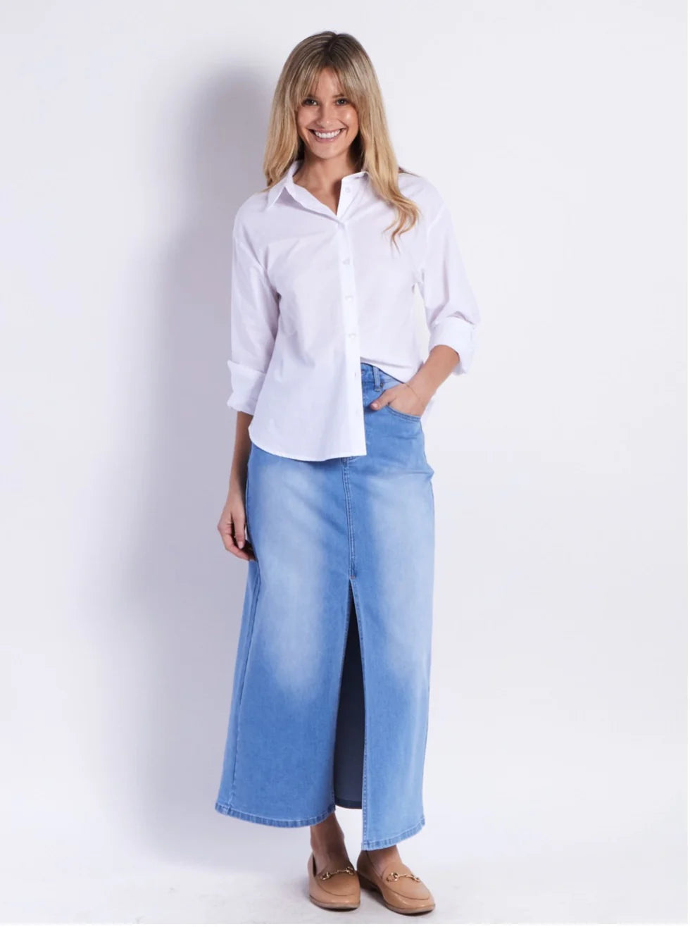 LESLEY SKIRT - BLUE WASH
