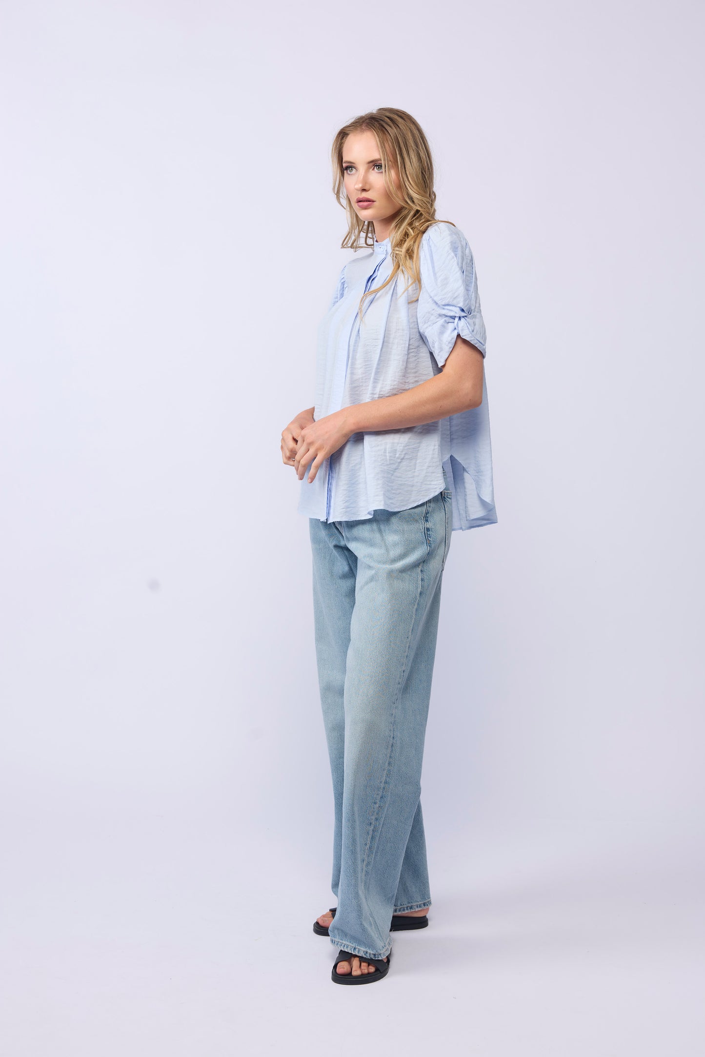 
                  
                    SEVILLE BLOUSE -SOFT BLUE
                  
                