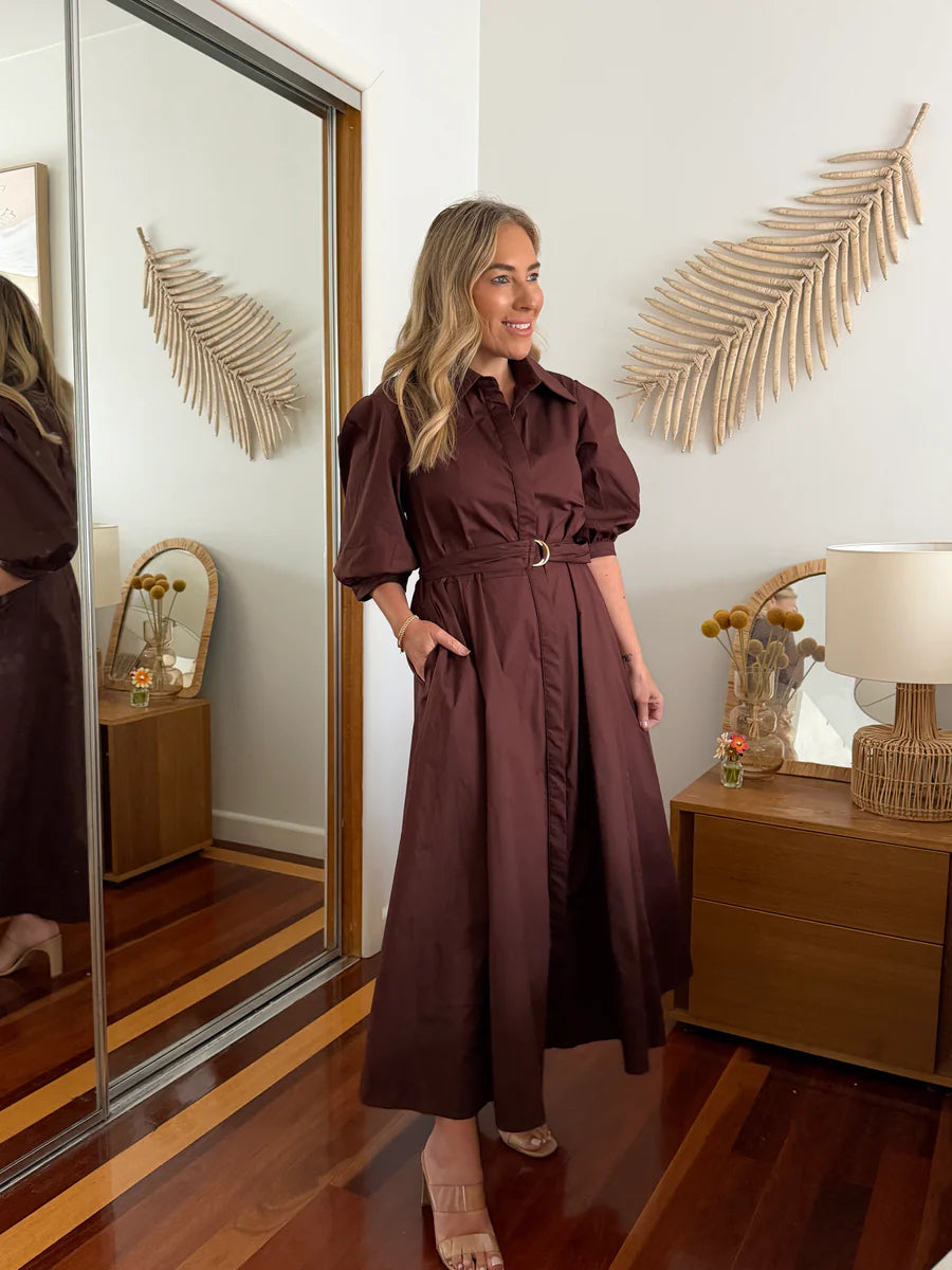 
                  
                    BIANCA DRESS - CHOCOLATE
                  
                