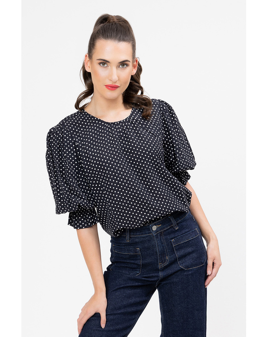 MAGNIFICENT TOP-INK POLKA DOT