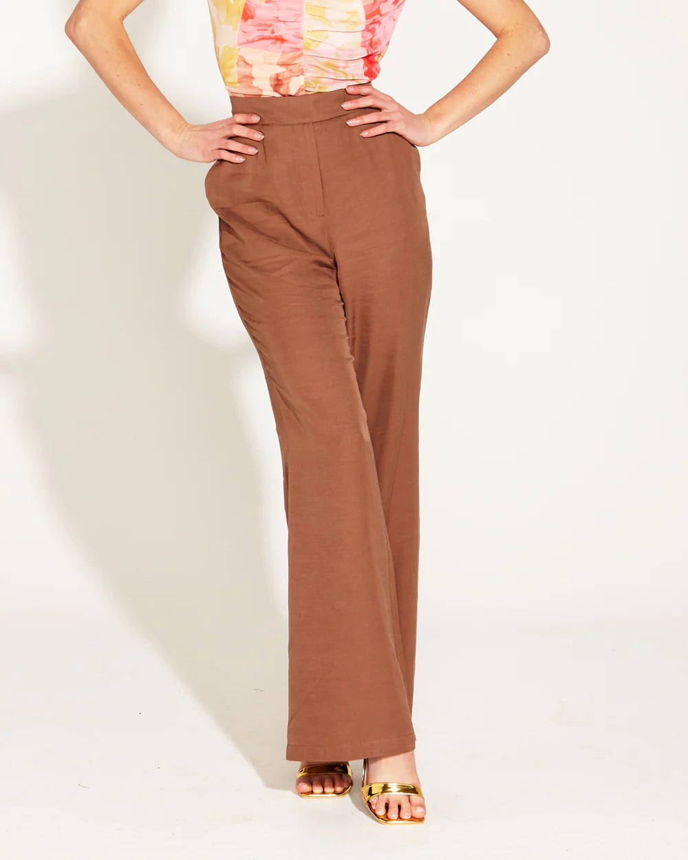 
                  
                    ONE AND ONLY HIGH WAISTED FLARED PANT - MOCHA
                  
                