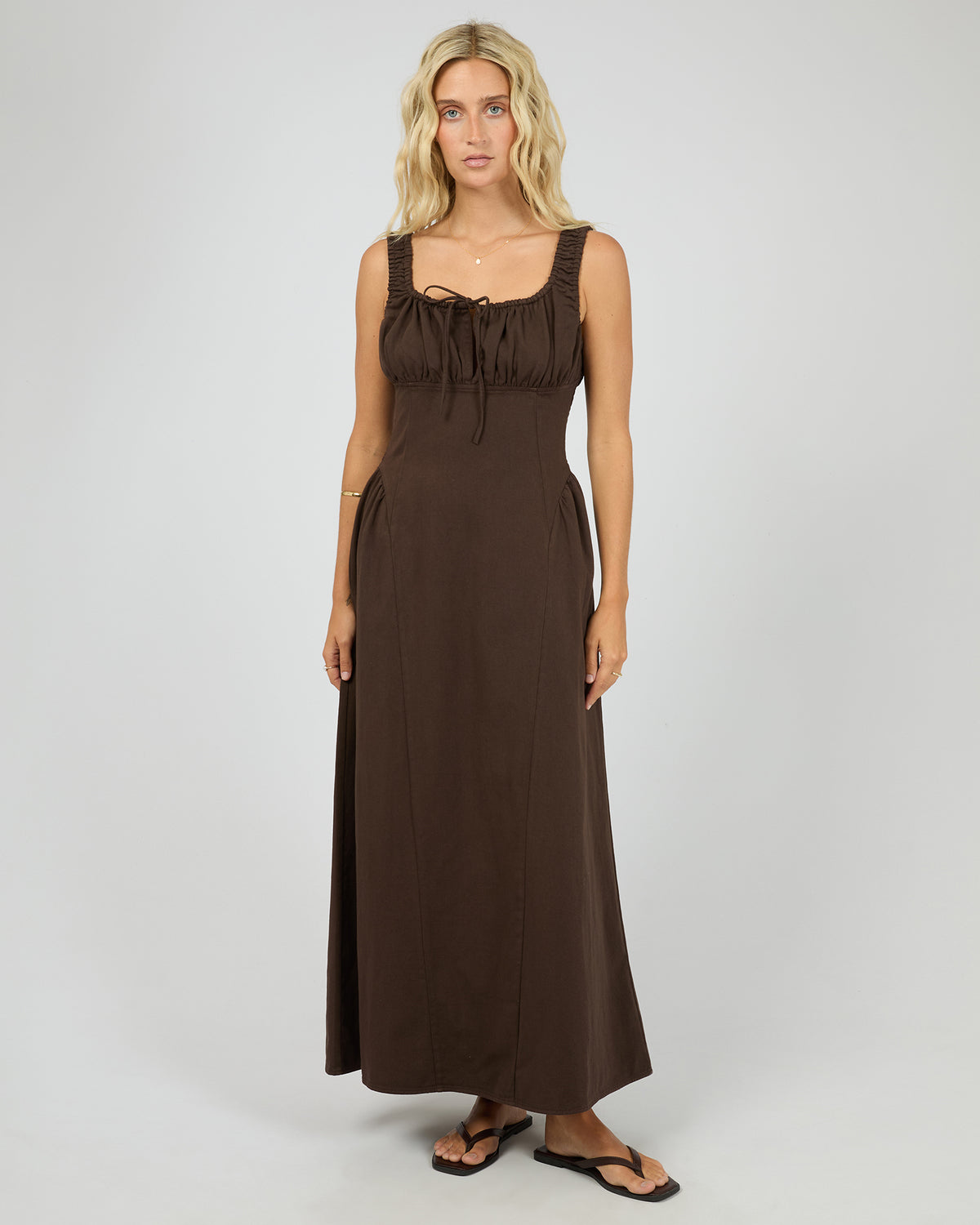 
                  
                    ALL ABOUT EVE POPPY DENIM DRESS-CHOCOLATE
                  
                