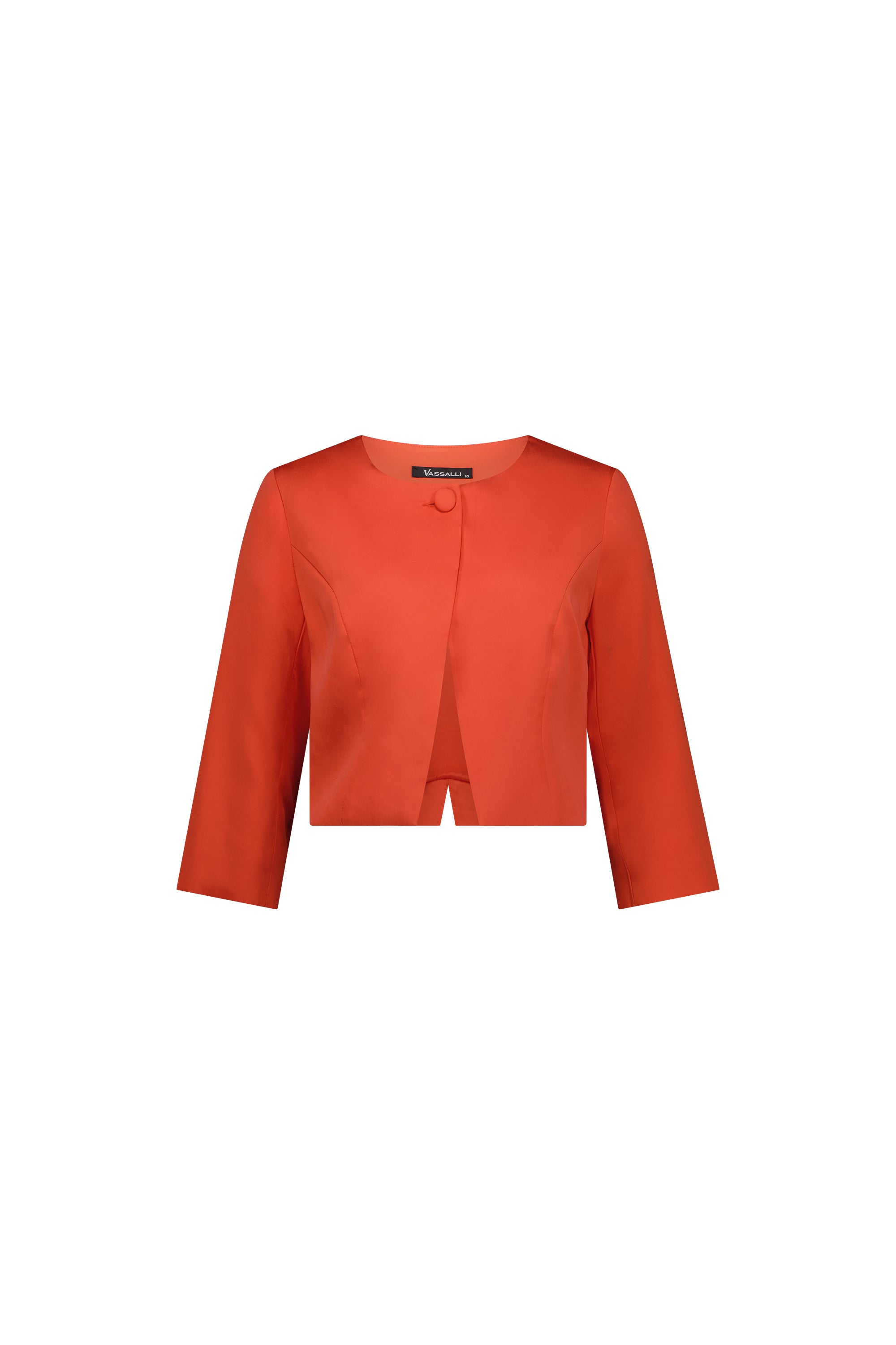 2087 3/4 Sleeve Single Button Cropped Jacket :Punch – Viva