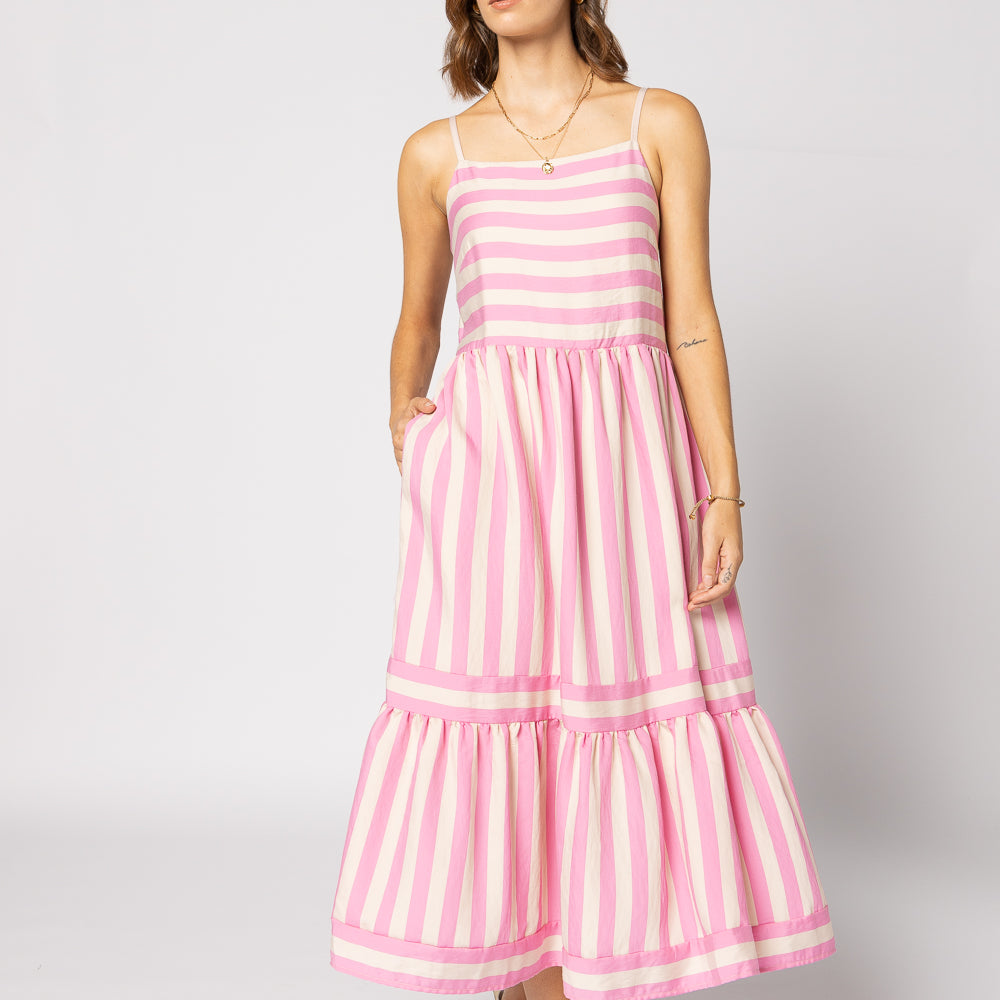 
                  
                    OLIVIA DRESS-CANDY STRIPE
                  
                