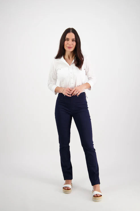 
                  
                    Bay Pull On Cotton Full Length Pant 234LW-Navy
                  
                