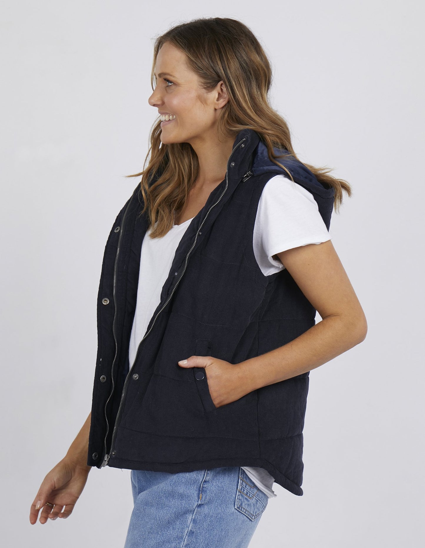 
                  
                    Elm Cord Puffer Vest - Navy
                  
                