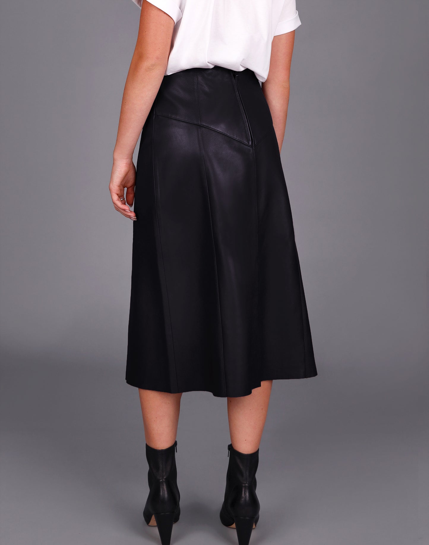 
                  
                    Longline Leather Skirt -Black
                  
                