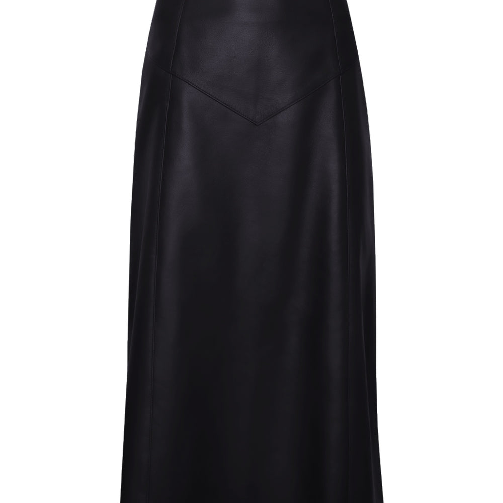 
                  
                    Longline Leather Skirt -Black
                  
                
