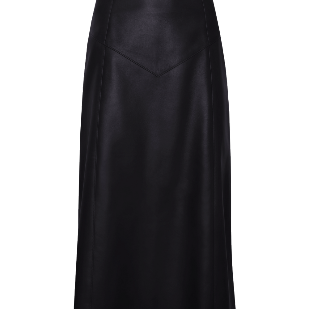 
                  
                    Longline Leather Skirt -Black
                  
                