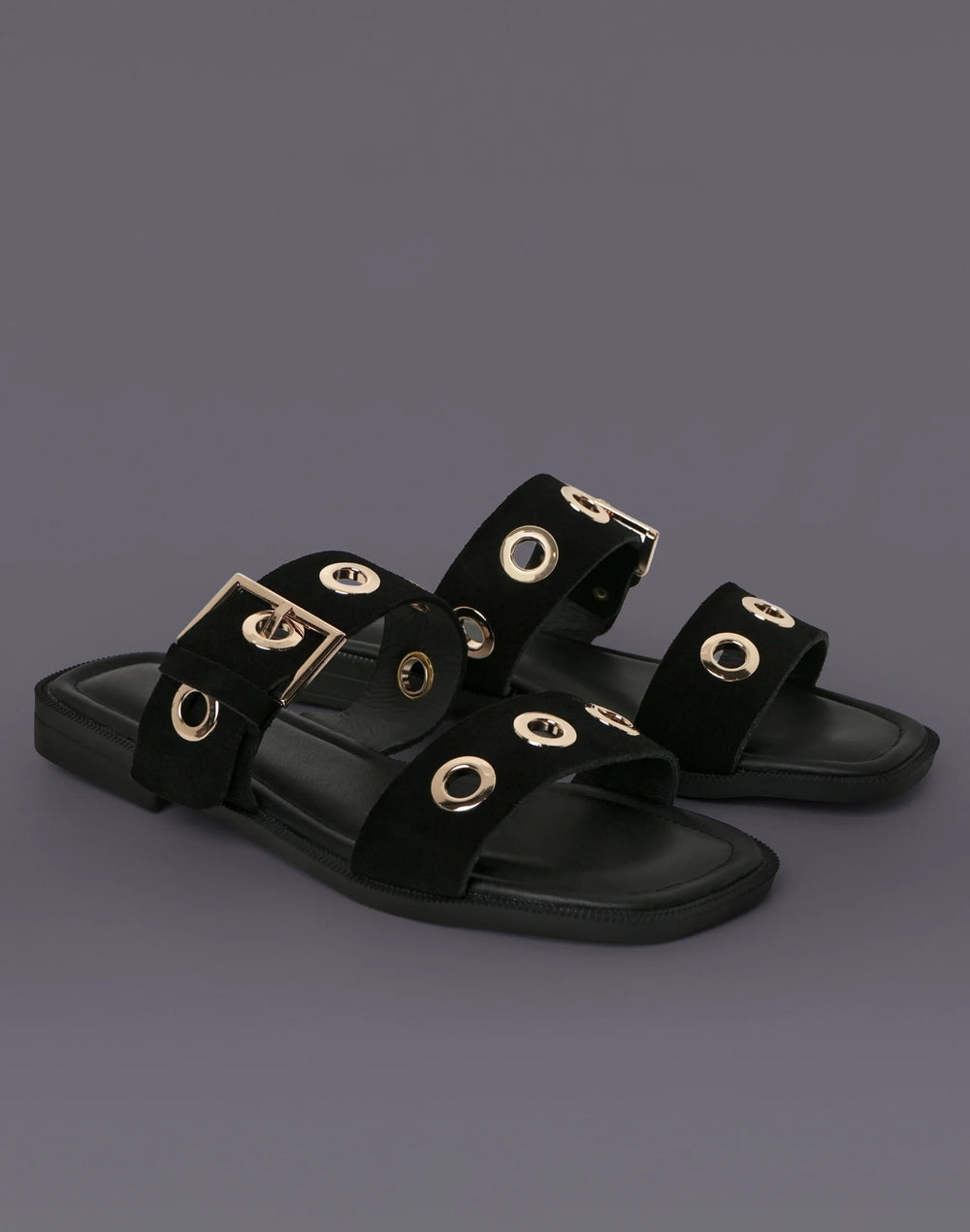 STORM SLOANE SLIDE-BLACK SUEDE
