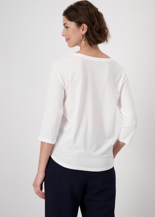 
                  
                    409346-Bedazaled print Tee-off White
                  
                