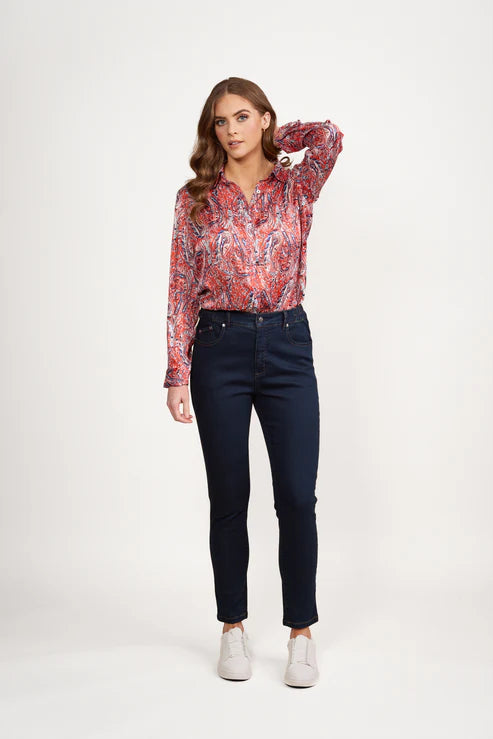 
                  
                    5009 Vassalli Skinny Leg Ankle Grazer Jean with Side Waistband Elastic -indigo
                  
                
