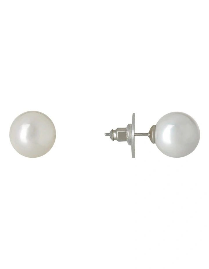 Gregory Lander Stud Earrings 12mm in Pearl G0041218