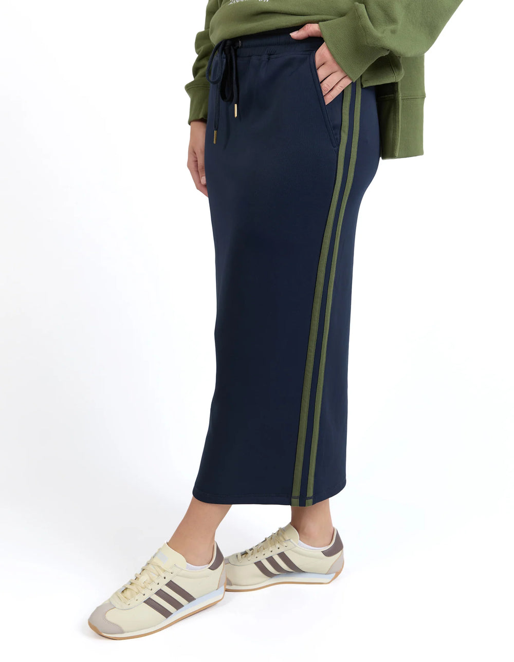 Foxwood Juno Skirt Navy With Green