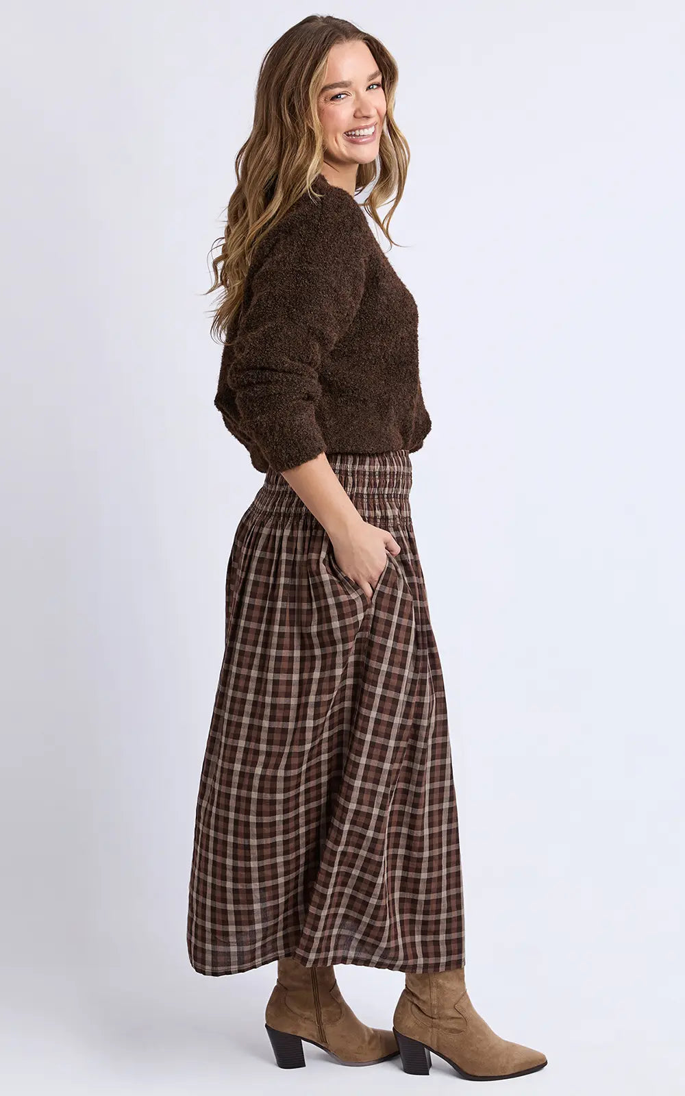 
                  
                    COCO CHECK SKIRT-DUE JUNE
                  
                