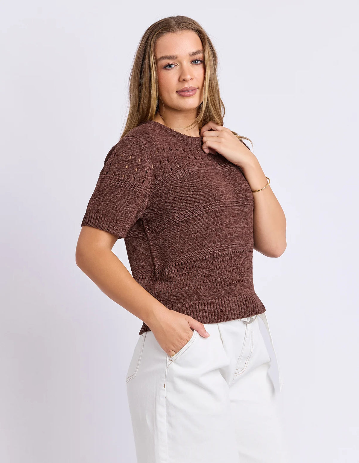 
                  
                    FOXWOOD SABLE KNIT TOP-CHOCOLATE
                  
                