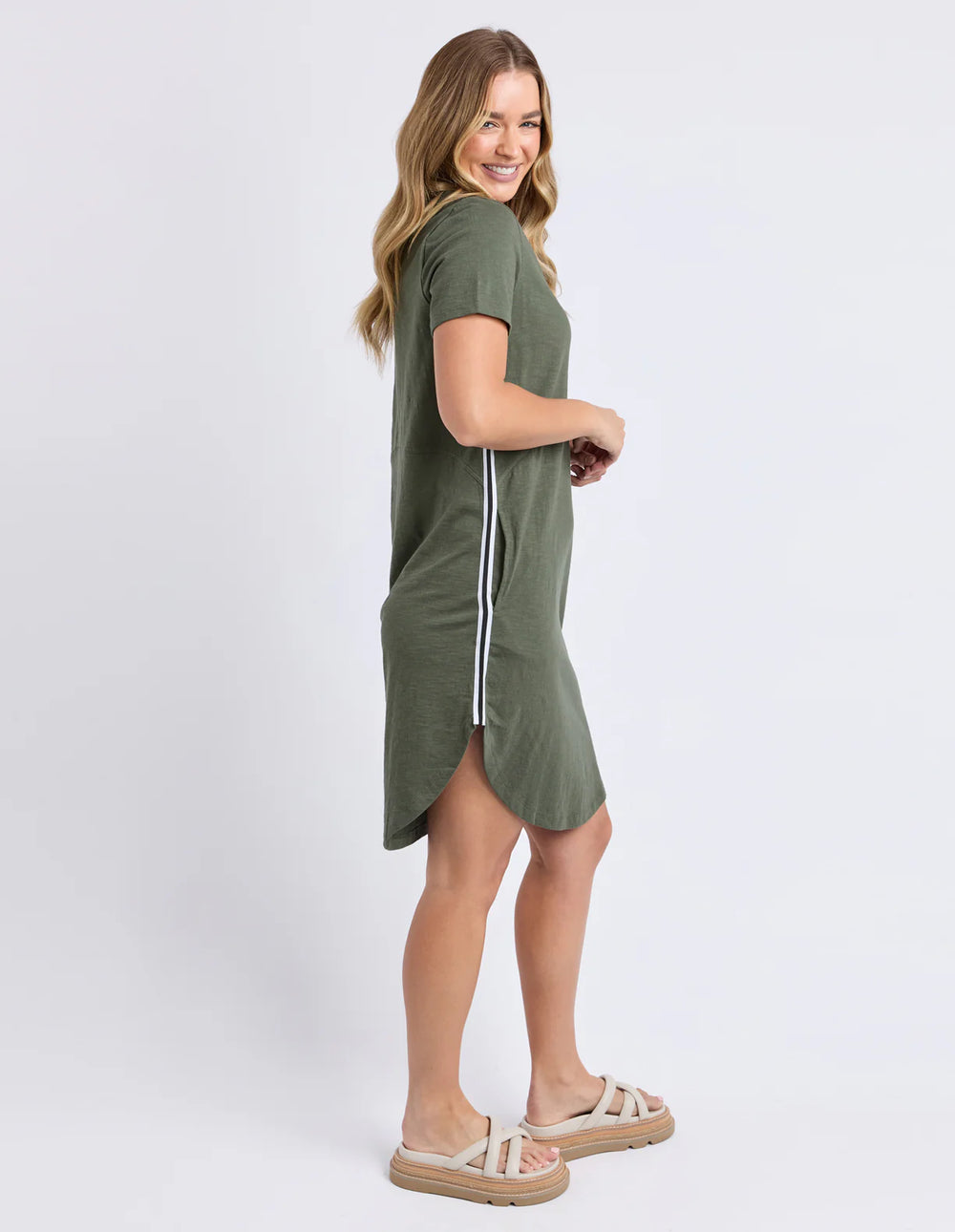 Bay Tape Dress Khaki