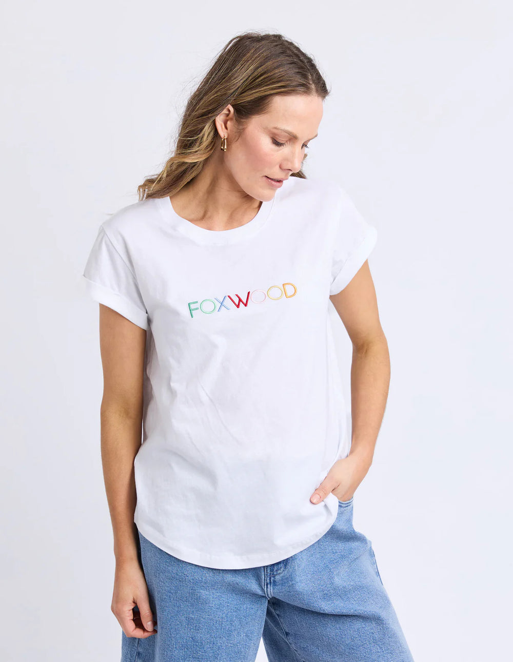 SIGNATURE TEE-Confetti Tee -WHITE