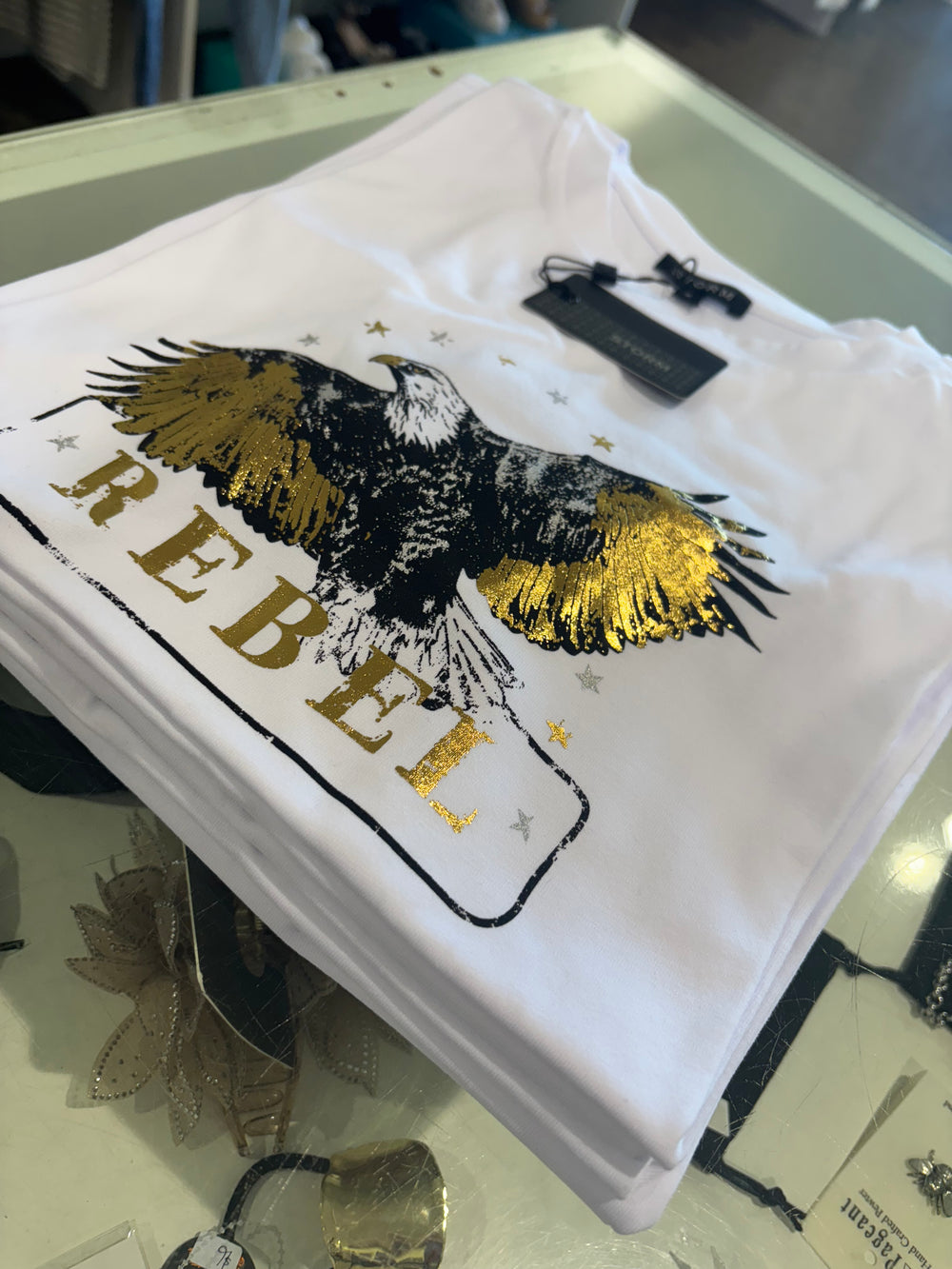 STORM Rebel Print Tee -White
