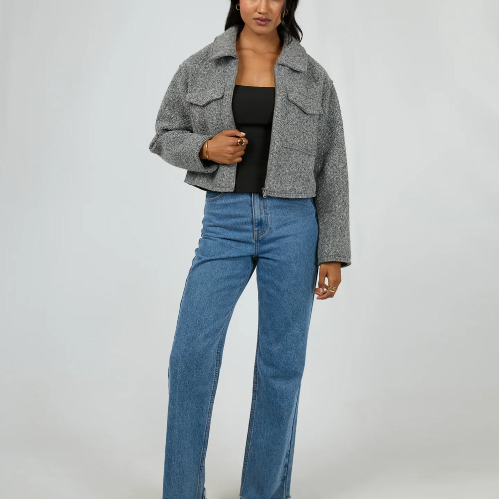 
                  
                    Bennet Crop Jacket Grey Marle
                  
                
