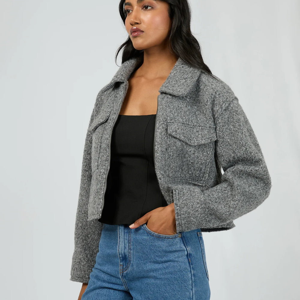 
                  
                    Bennet Crop Jacket Grey Marle
                  
                