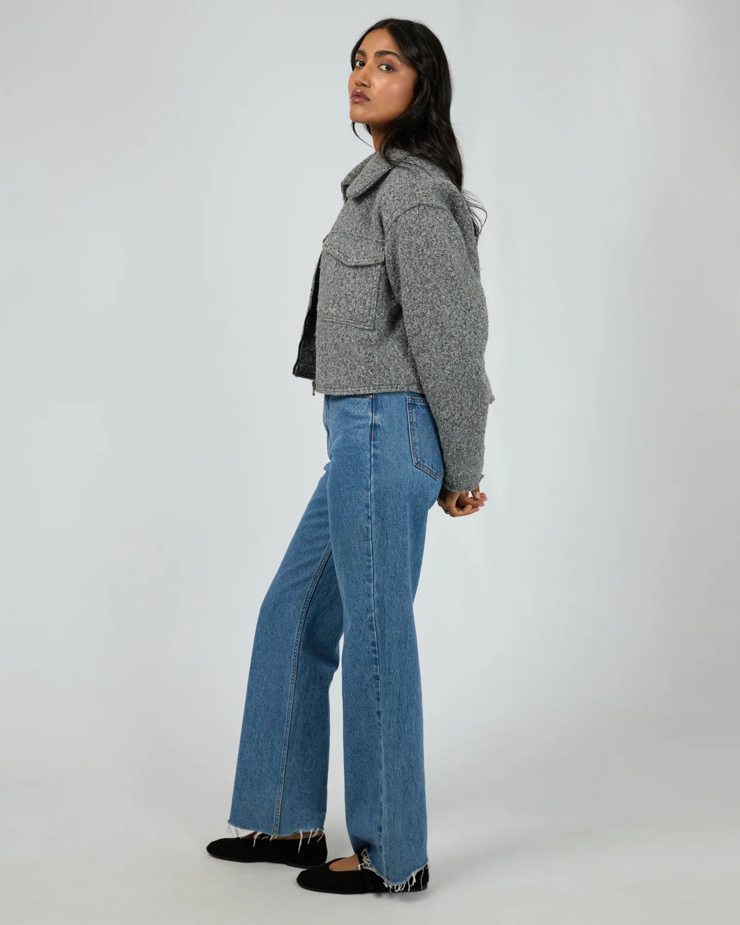 
                  
                    Bennet Crop Jacket Grey Marle
                  
                