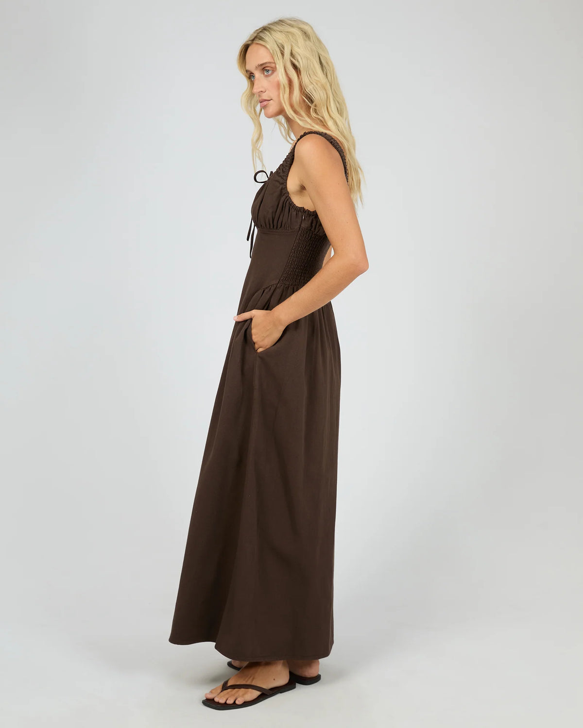 
                  
                    ALL ABOUT EVE POPPY DENIM DRESS-CHOCOLATE
                  
                