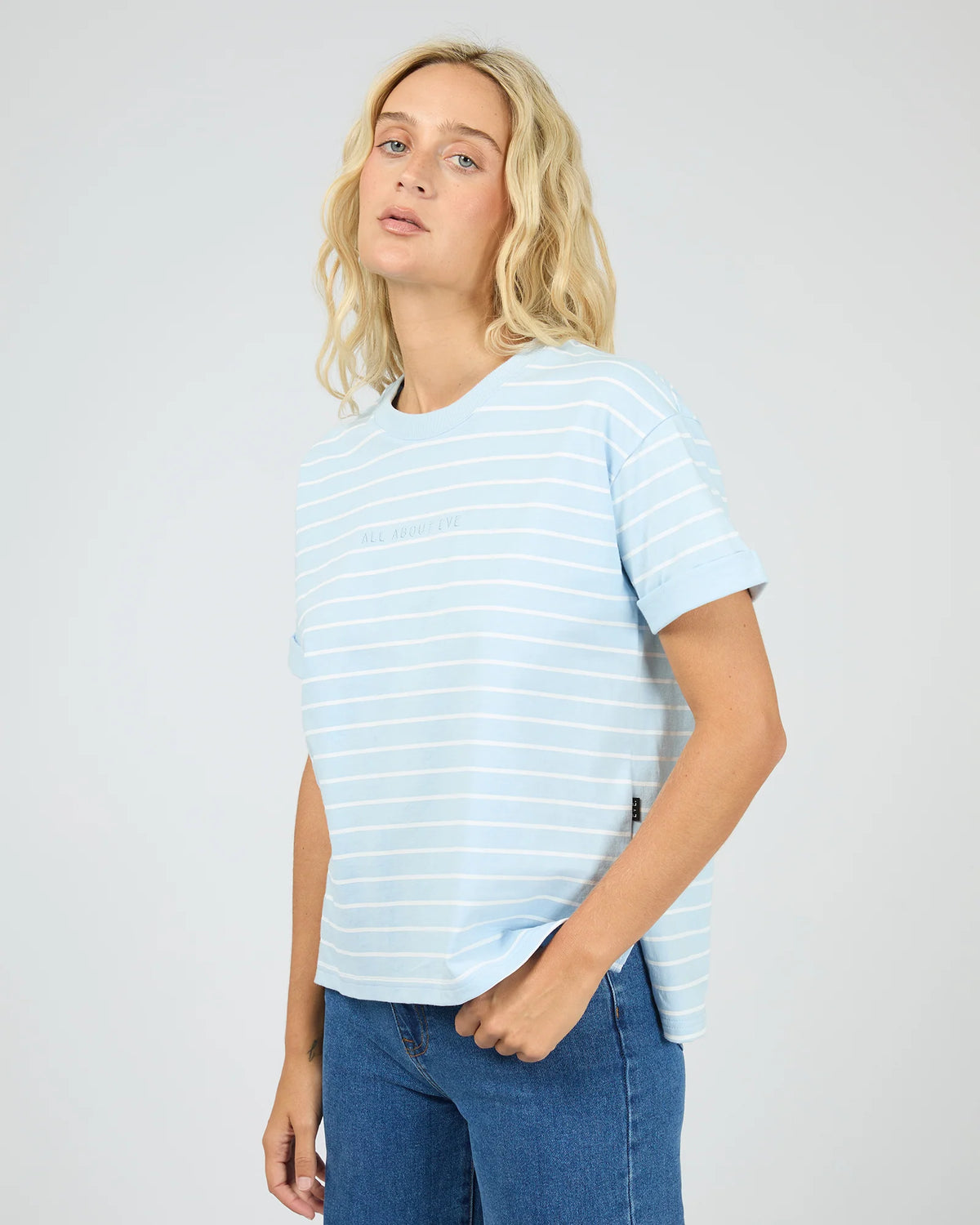 
                  
                    ALL ABOUT EVE WASHED STRIPE TEE-OCEAN BLUE
                  
                
