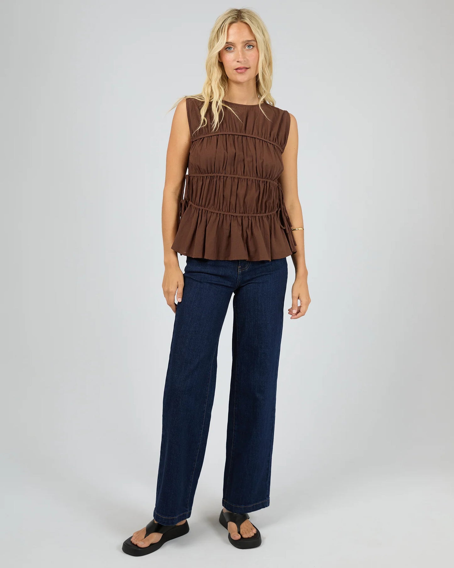 
                  
                    AAE | Lou Lou Tie Top - Brown
                  
                