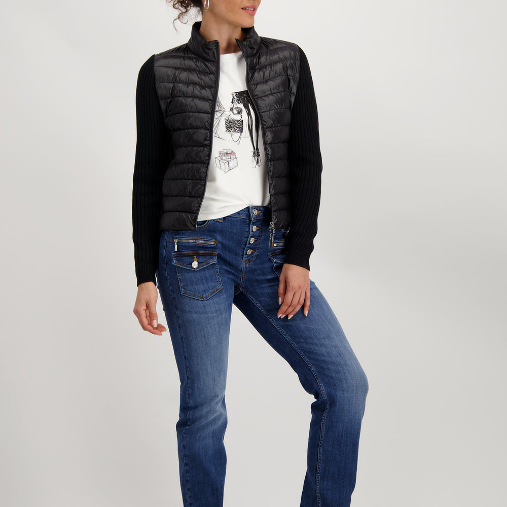 
                  
                    Monari Quilted Stand up collar Jacket Black
                  
                