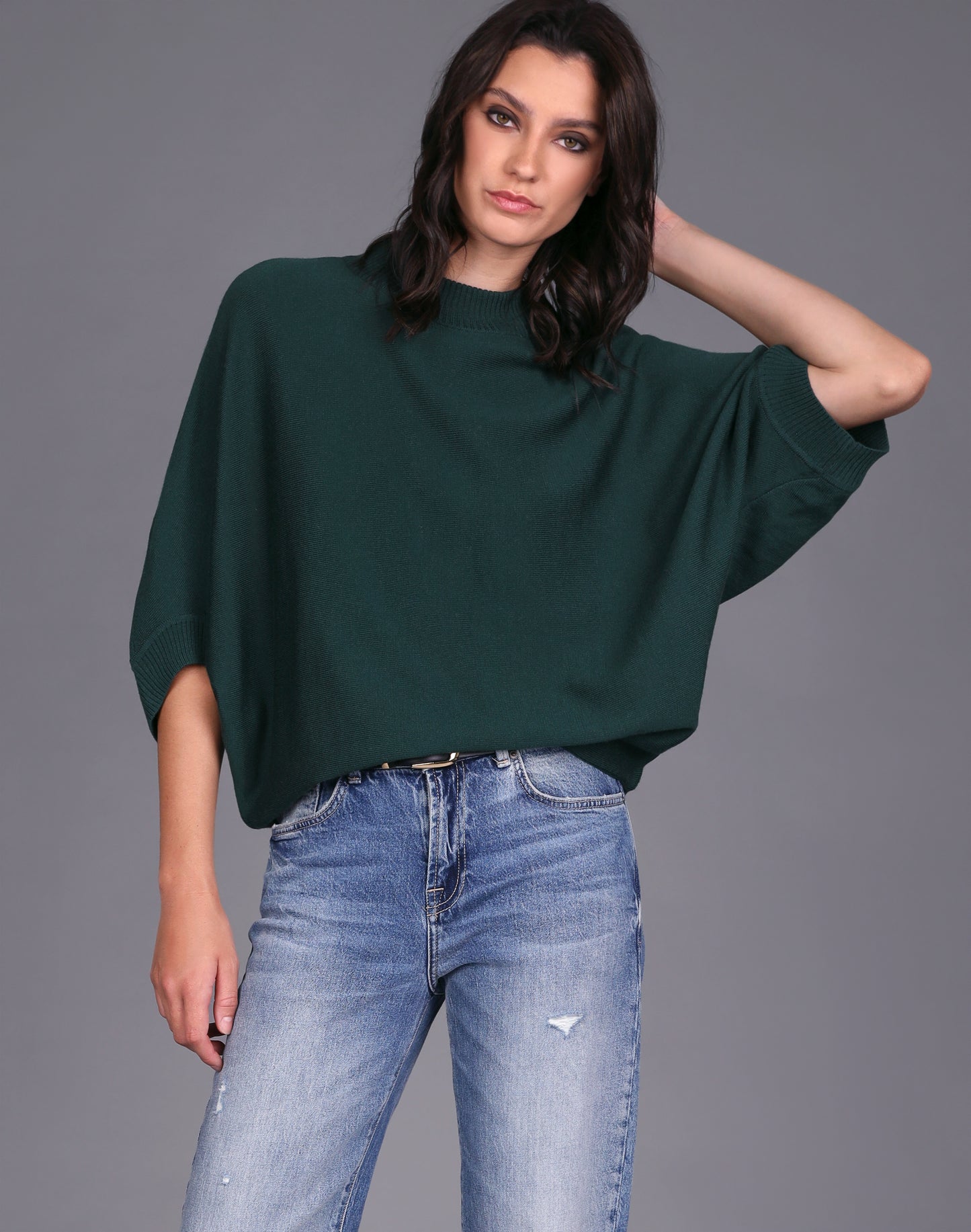 
                  
                    Bowie Merino Sweater -Hunter Green
                  
                