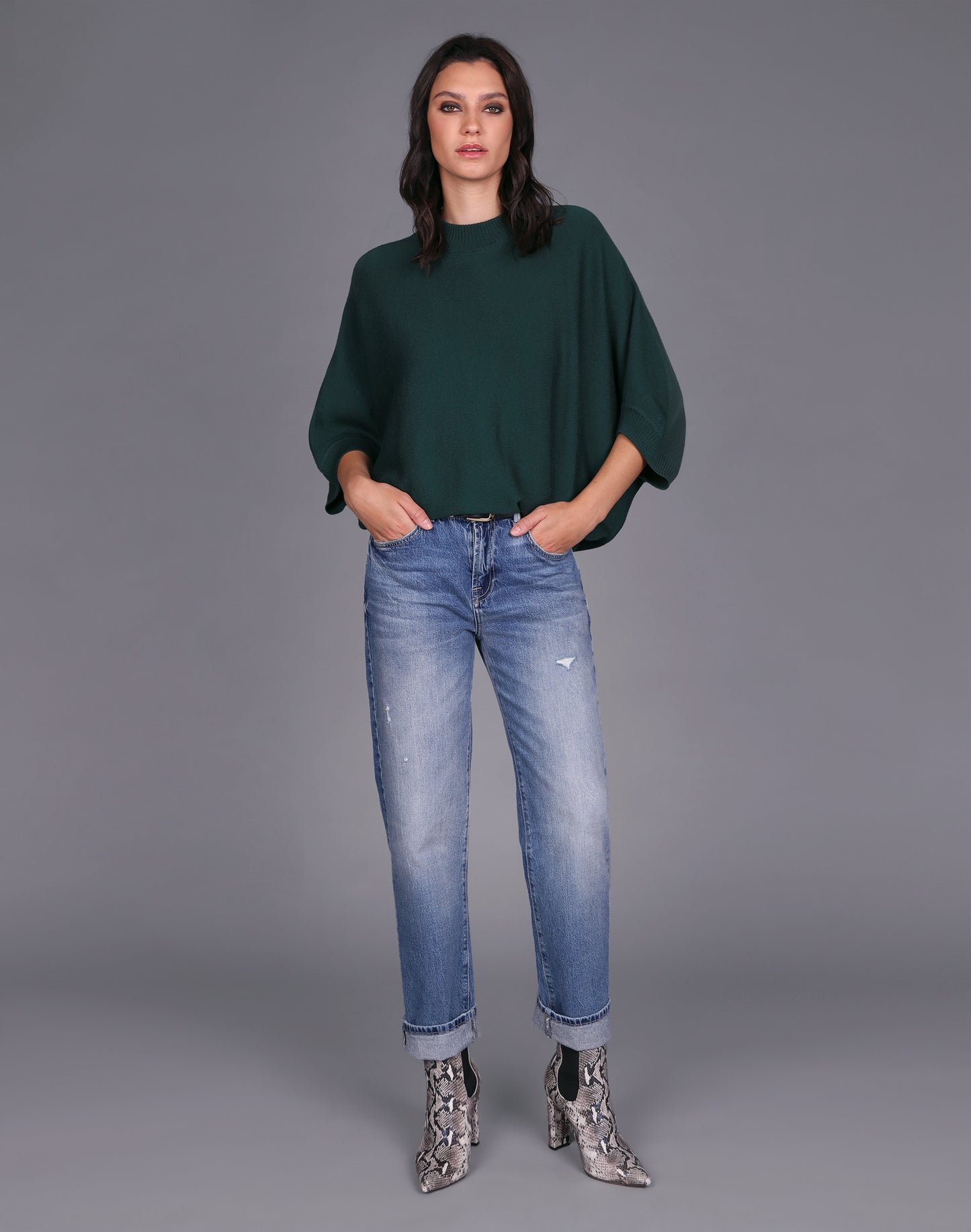 
                  
                    Bowie Merino Sweater -Hunter Green
                  
                