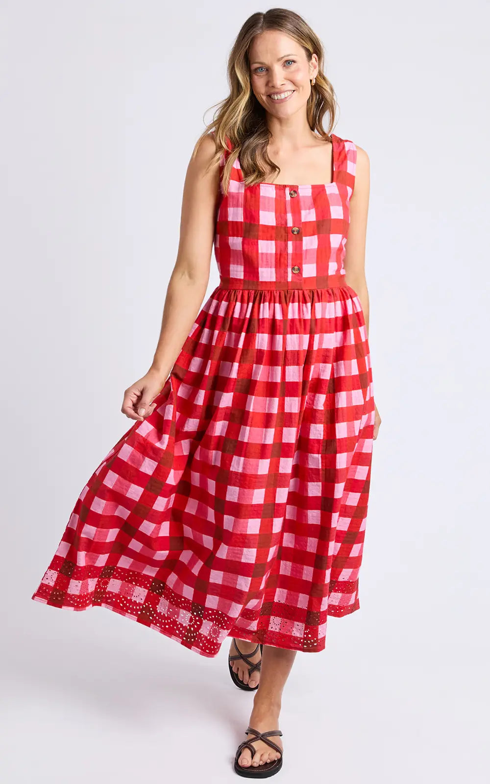 
                  
                    EDIN DRESS -POPPY CHECK
                  
                