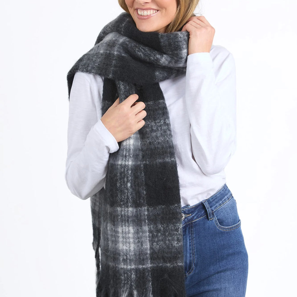 
                  
                    Elm Crest Scarf Black White Check
                  
                