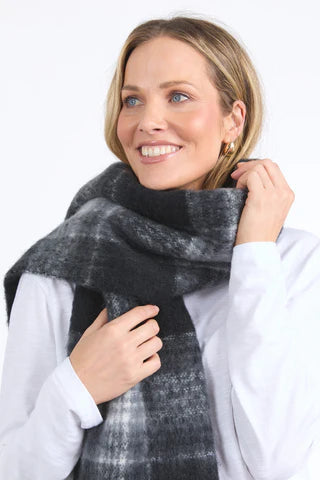 
                  
                    Elm Crest Scarf Black White Check
                  
                