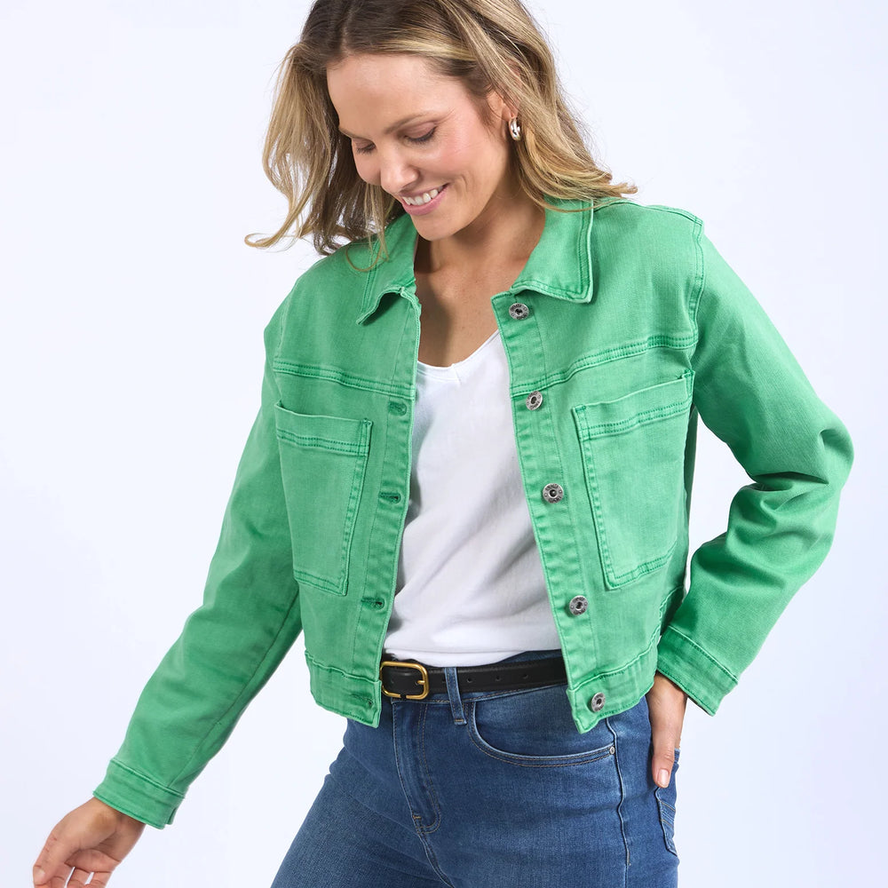 
                  
                    Hazel Denim Jacket Greenbriar
                  
                