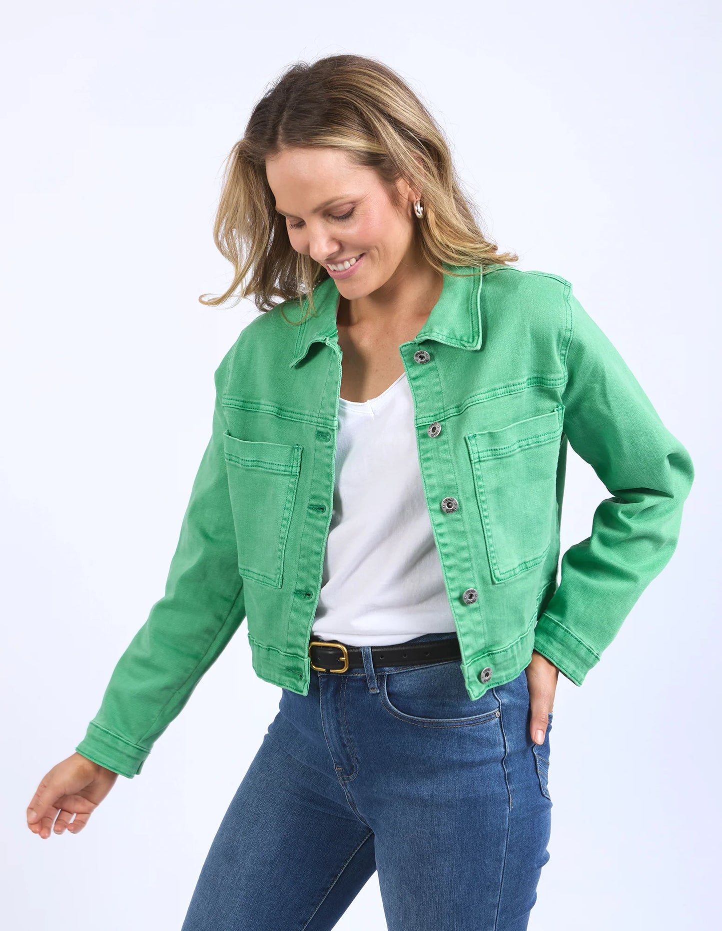 
                  
                    Hazel Denim Jacket Greenbriar
                  
                