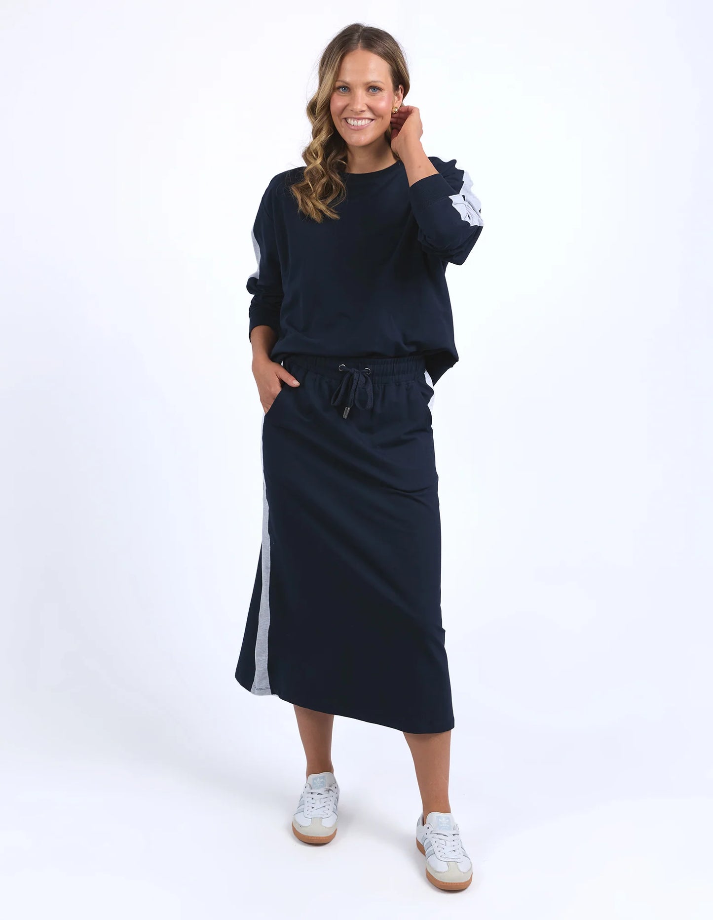
                  
                    Sloane Fleece Skirt Navy
                  
                