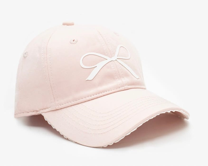 Antler Bow Cap -pink