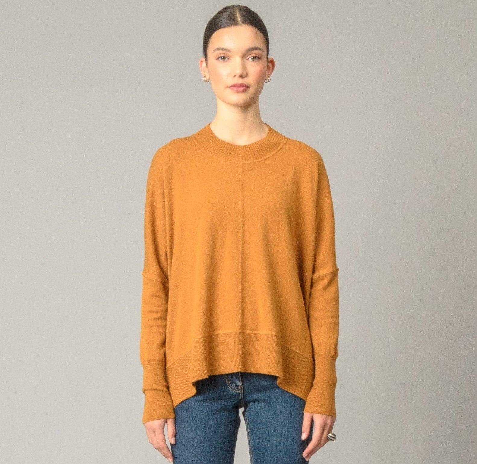 NoN Boxy Sweater Tan Viva La Moda