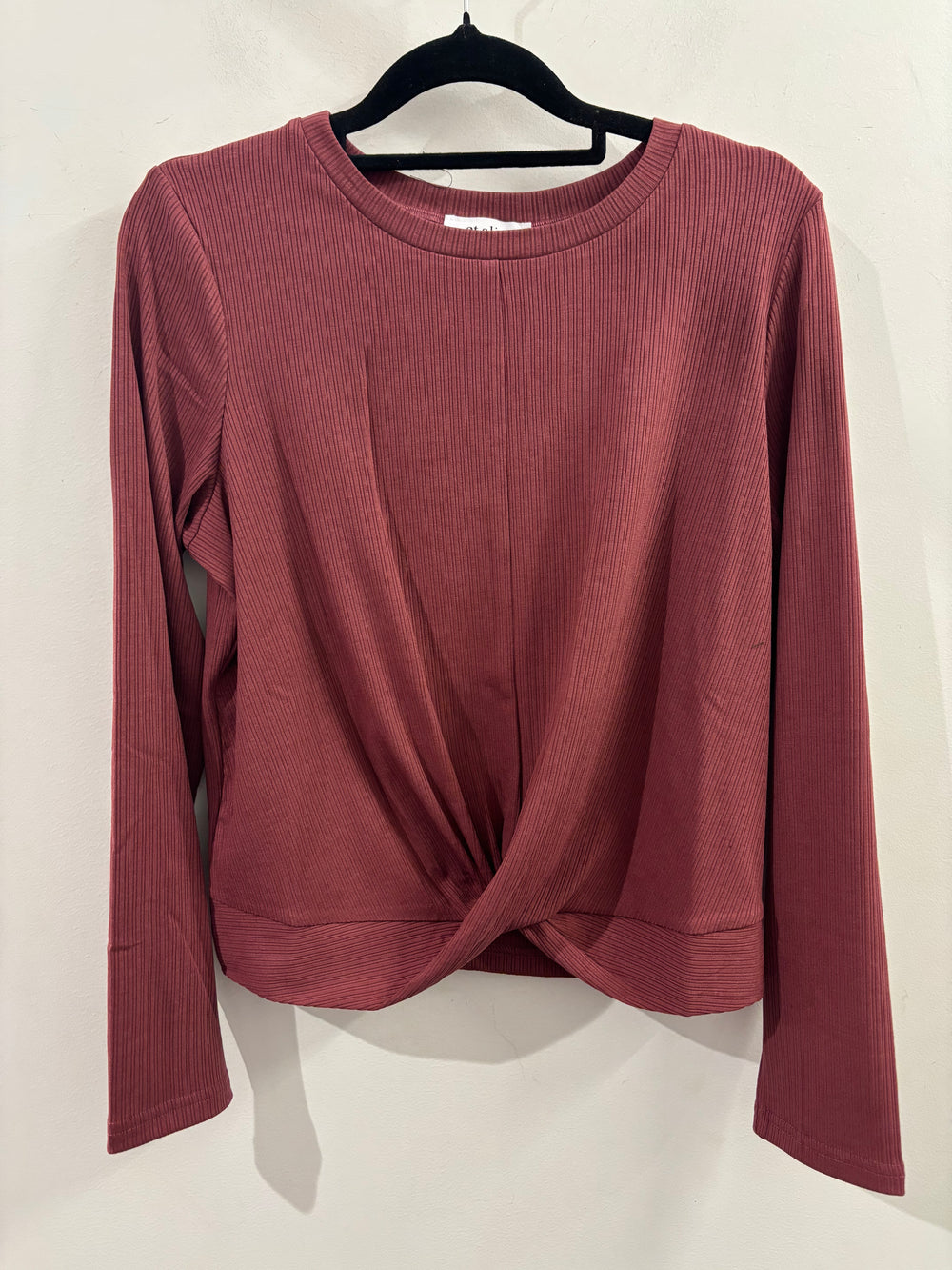 L/S Twist Tee -Plum