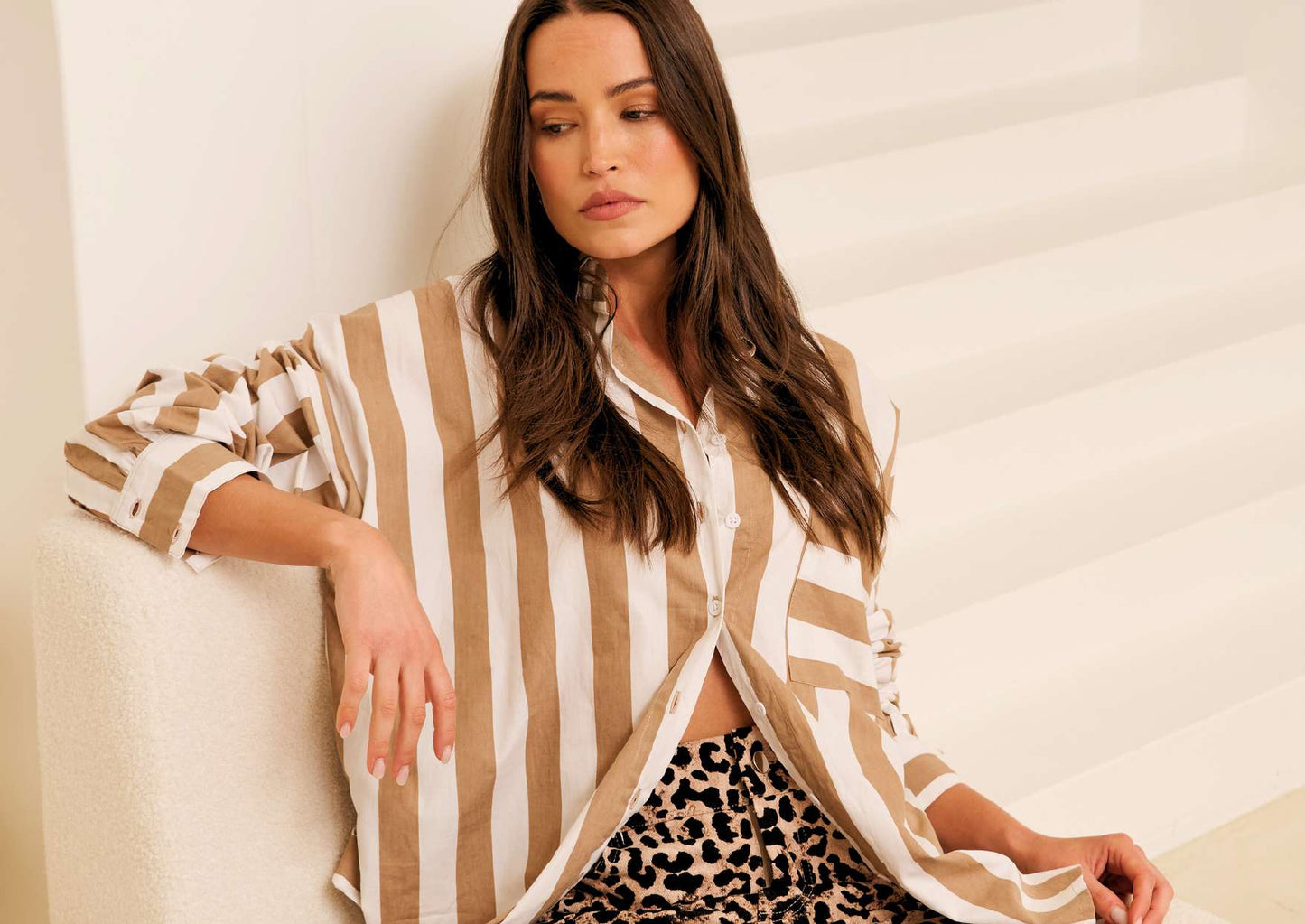 
                  
                    Adalyn shirt -fawn stripe
                  
                
