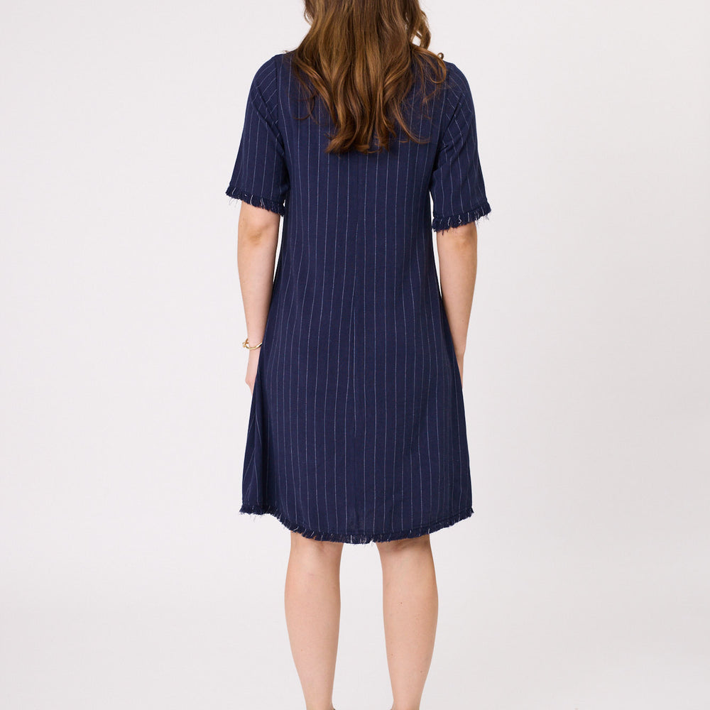 
                  
                    Allegra Linen Dress-Navy
                  
                